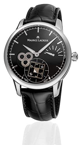 Reloj Maurice Lacroix Masterpiece Square Wheel, Carga Manual, Cocodrilo, 43mm