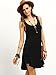Romwe Women's Sleeveless Summer Swing Tank Sundress Black S