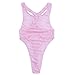 FEESHOW Men's Lace Lingerie Thongs G String Underwear Leotard Bodysuit Singlet