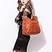WISHESGEM Women Handbags PU Leather Tote Shoulder Bags Satchel Zipper Cross Body Bags Brown