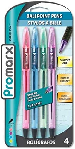 Promarx 2324231 Grip DX Ballpoint Pens Fashion44; Assorted Color - 4 Count - Case of 48