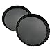 TedGem 2 Pack Non-Stick 8.8 Inches Removable Loose Bottom Quiche Tart Pan, 8.8Inch