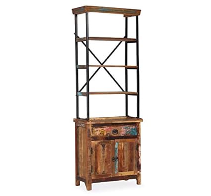 Industrial Style Bookcase Vintage Display Furniture Tall Retro