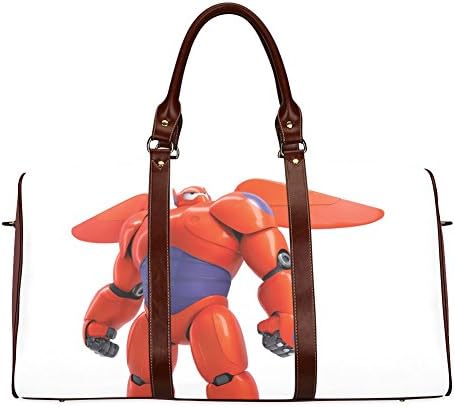 Cute Big Hero 6 Baymax Custom Waterproof fabric Two-sided Printing Large Duffle Sports/Travel Bag with Shoulder Straps