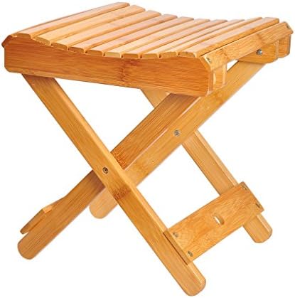 Fashion Easy Multifunctional Eco-friendly Bamboo Folding Stool for Bathroom Shaving Shower Foot Rest