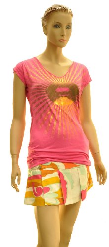 Miss Sixty Pink Viscose Short Sleeve Top Blouse