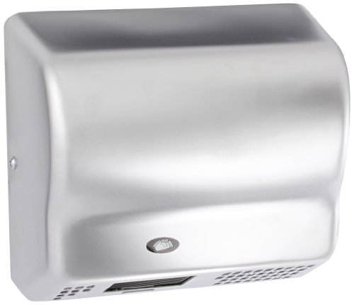 American Dryer Global GX3-C Steel Cover Automatic Hand Dryer, 208-240V, 1,500W Power, 50/60Hz, Satin Chrome Finish