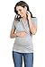 LaClef Women's Short Sleeve Surplice Maternity Nursing Top