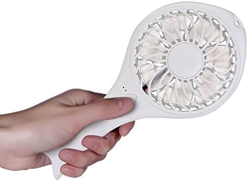 SOKAOTN USB Portable Fan 2 Speeds Mini Handheld Fan with Built-in Battery Rechargeable Personal Fan for Travel Outdoor, White
