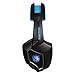 Sades SPIRITWOLF 3.5mm Version PC Over-Ear Stereo Gaming Headset Headband Headphones with Mic, Noise Reduction, Volume Control, LED Light for Computer Gamers(Black Blue)thumb 3