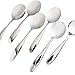 (Pack of 6) Solid Serving Spoon Stainless Steel - Mirror Finish for Elegant Buffet Serving