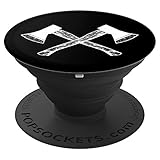 Crossed Axe - Distressed Axe Throwing PopSockets