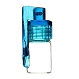 Blue Spoon Snuff Bullet Acrylic w Glass Vial Snorter