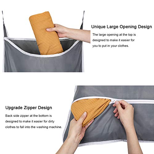 Chrislley Hanging Laundry Hamper Bag Over Door Laundry Basket Behind
