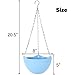 Mkono Hanging Flower Plant Pot Chain Basket Planter Holder 1pcs-Blue