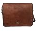 VINTAGE COUTURE 18 Inch Genuine Business Leather Laptop Messenger Bag