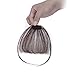 Stamped Glorious Clip in Bangs Hair Extensions Human Hair Bangs Clip in Fringe Bangs Human Hair Flat Air Bangs with Temple for Women One-piece Hairpiece (Color: Dark Brown)
