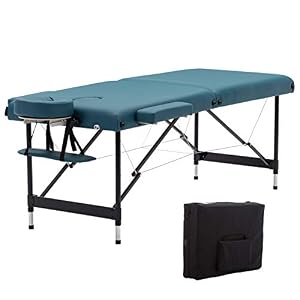 Artechworks Lightweight Massage Table with Aluminium Frame, 2 Fold Beauty Therapy Bed, w/Free Carry Case, Face Cradle…