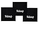 Home Bargains Plus Luxury 100% Cotton Makeup Removal and Cleansing Embroidered Wash Cloths, Set of 3 Make-Up Wash Cloths, Black with White Embroidery