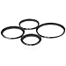 Neewer 10 Pieces Anodized Black Metal Step-up Adapter Ring Set Including 26-30mm, 30-37mm, 37-43mm, 43-52mm, 52-55mm, 55-62mm, 62-67mm, 67-72mm, 72-77mm, 77-82mm