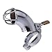 Houdini Chrome-plated Male Restraint Chastity Device Lancelot Tube Cage Bondage (Cock Ring 2