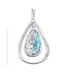 Silpada 'Césarea' Pendientes de gota de cristal romano en plata de ley