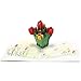 Paper Spiritz Tulips Flower Pop Up Card Tulips Bouquet Pop Up Cards with Envelopes - Birthday Greeting Card Mother’s Day Cards Thank You Card Graduation Celebration Card all Occasion