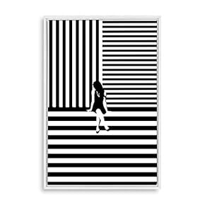 Framed Canvas Wall Art Modern Geometric Pattern Canvas Prints Home Artwork Decoration for Living Room,Bedroom - 16x24 inches