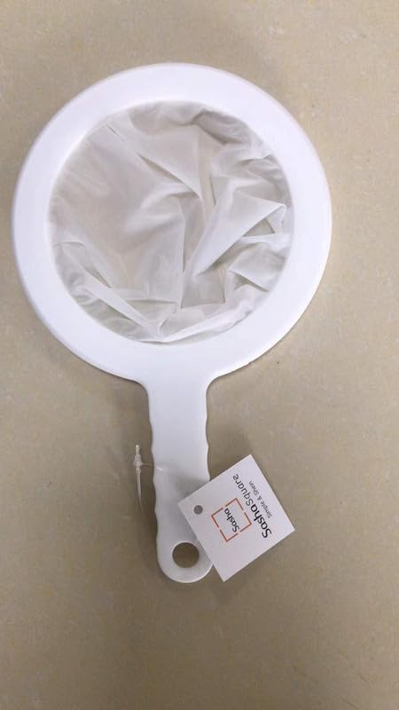 Photo 1 of Sasha Square Kitchen Ultra-Fine Nylon Mesh Strainer I Plastic Sieve Fine Mesh Filter Spoon For Soy Milk Coffee Filter Milk Yogurt Juice Kefir Honey Wine coladores de cocina Kitchen Gadgets (400 Mesh)