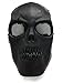 CS Protective Mask Halloween Airsoft Paintball Full Face Skull Skeleton Mask (Black)