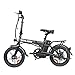 TrekPower Folding Electric Bike 250W Lightweight Aluminum Elecctric Bicycle 16″ 36V10A Lithium Battery Ebike with Pedals,Power Assist, 20 Miles Range E-Bike with Dual Disc Brake (Black)thumb 1