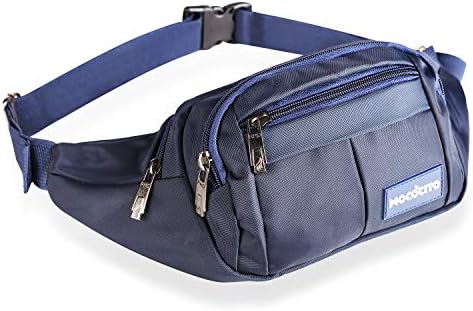MOCOCITO Bum Waist Bag 3 Zip Pockets/Adjustable Belt of 120cm/47in, Waterproof Waist Bag Large Capacity Fanny Packs for Women Men, Belt Bag for Holidays Hiking Cycling Running Outdoor Sport