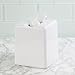 InterDesign Facial Tissue Box Holder – Modern Tissue Box Cover for Bathroom, Bedroom or Office, White