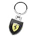 Ferrari Shield Carbon Fiber Look Keychain
