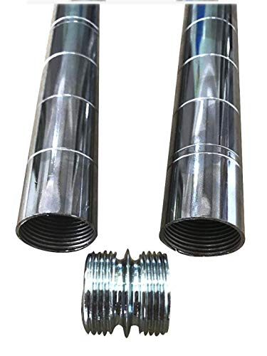 HOWDIA 1"/ 25.4mm Diameter Connectors for Coarse Thread 0.047"/1.2mm Thick wire shelving poles, Pole Connector for Shelf Unit Replacement Parts Storage Shelves Part Metal Rack Updated Version, 4 Pack