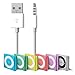 Josi Minea x2 Pcs 3.5mm Male AUX Plug to USB Male Adapter for Data Sync & Charging Cable Charger Converter Headphone Audio Extender Jack for iPod Shuffle 3rd/ 4th / 5th / 6th Gen [2 Pack - 3.3ft / 1M]