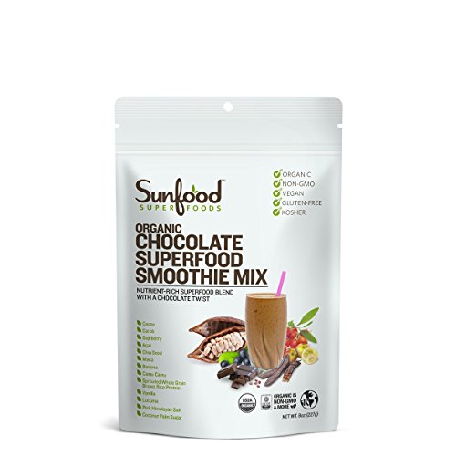 UPC 803813101571, Sunfood Chocolate Superfood Smoothie Mix, 8oz Organic