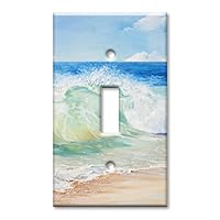 Art Plates Brand Single Toggle Switch/Wall Plate - Beach Painting