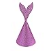 Joinor 12pcs Super Glitter Creative Handmade DIY Mermaid Tail Party Hats Coming with Ropes Blue