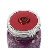 6 Pack of Fermentation Lids for Wide Mouth Mason Jars, Mental Lids and Vacuum Pump Not Included