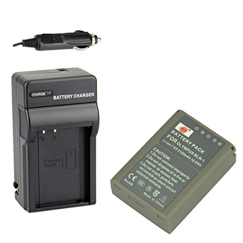 DSTE BLN-1 Battery + DC133 Travel and Car Charger Adapter for Olympus OM-D E-M1 E-M5 PEN E-P5 PEN-F Camera as BCN-1 Digital Camera as BCN-1 BLN1