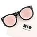 Mio Eyewear [Round - Polarized/Pink Mirrored] Sunglasses for Women (100% UV Protection) - Marble