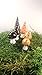 Fairy Garden Accessories. Miniature Halloween Mushrooms. Set of 6 Black and Orange Mushrooms.