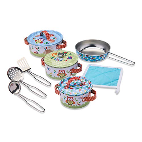 Wobbly Jelly 'Woodland Animals' Kids Kitchen Set 11 pc Toy Pots and