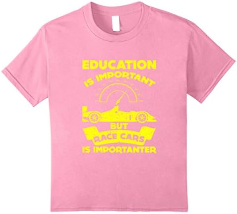 Kids Funny Race Cars Is Importanter T-shirt Racer Meme Quote  8 Pink