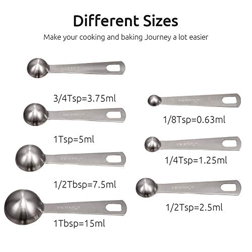 Measuring Spoons U Taste 18 8 Stainless Steel Measuring Spoons Set Of 7 Piece 1 8 Tsp 1 4 Tsp 1 2 Tsp 3 4 Tsp 1 Tsp 1 2 Tbsp 1 Tbsp Dry And Liquid Ingredients Pricepulse