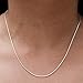 Pori Jewelers 925 Sterling Silver Italian Magic Snake Chain Necklace Strong and Durable-Lobster Claw Closure- Available in 16