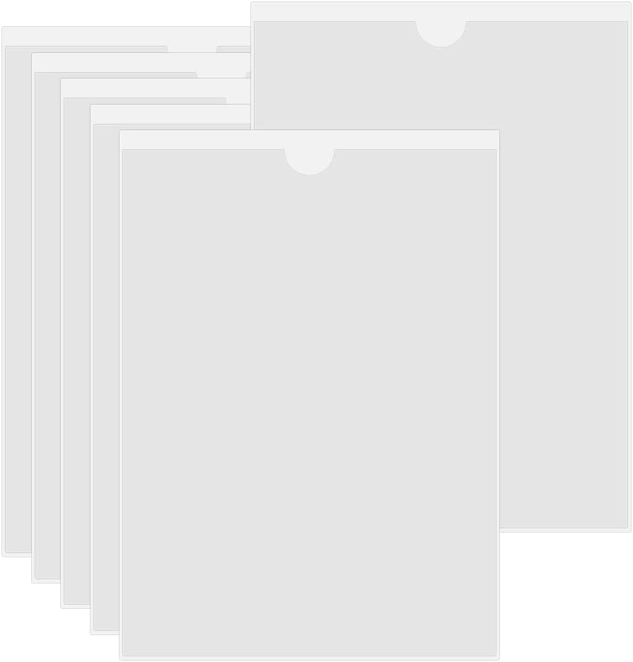 HLIWS A4 Self-Adhesive Vertical Card Sleeves 6 Pack Waterproof PVC Pockets