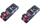 Jasit TSA Approved Coded Lock Travel Luggage Suitcase Belt Stripe Black