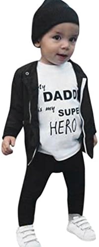 Raptop Newborn Baby Boys Girls 2Pcs Clothes Letter Print Tops Shirt +PantsOutfits Set